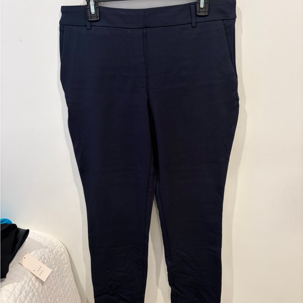 Dalia Navy Mid Rise Pants